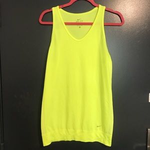 Nike Dri-fit Neon Yellow Tank Top